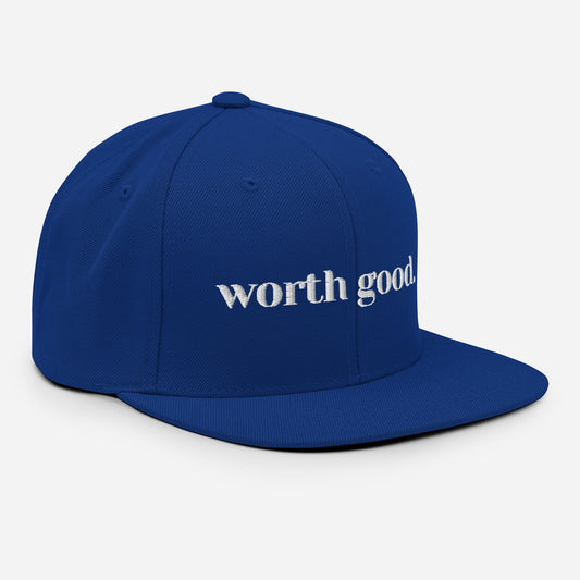 Worth Good Signature Snapback Hat