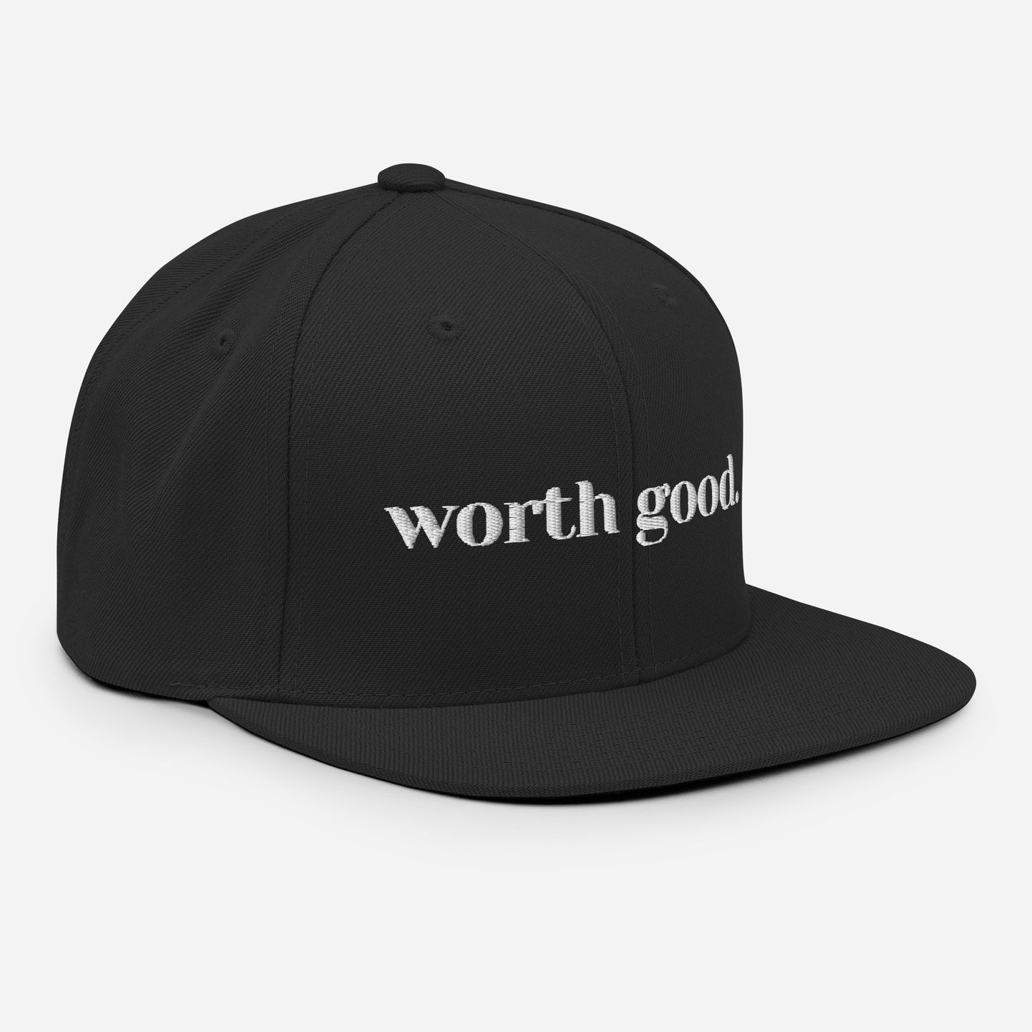Worth Good Signature Snapback Hat